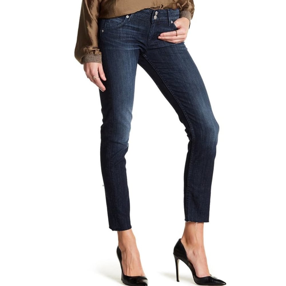 Hudson Collin Flap Skinny Ankle Raw Hem Jeans
